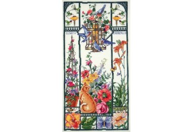4596 Кошки в саду.Лето. Набор для вышивки крестом Classic Design 4596 Кошки в саду.Лето. Набор для вышивки крестом Classic Design