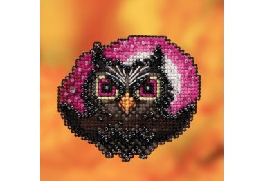 вишивка гладдю MH182023 Місячна сова. Набір для вишивки в змішаній техниці Mill Hill