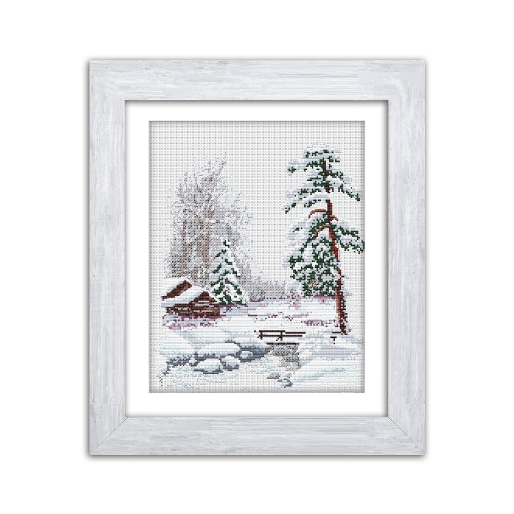 N008 Зима. Набір для вишивки хрестом Кольорова - 1