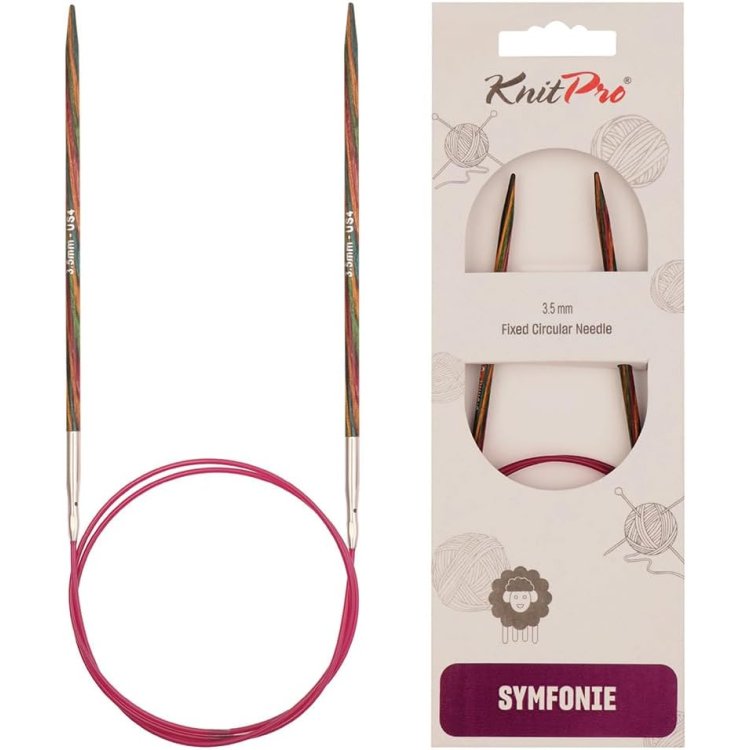 21350 Спиці кругові Symfonie Wood KnitPro, 100 см, 3.50 мм - 1