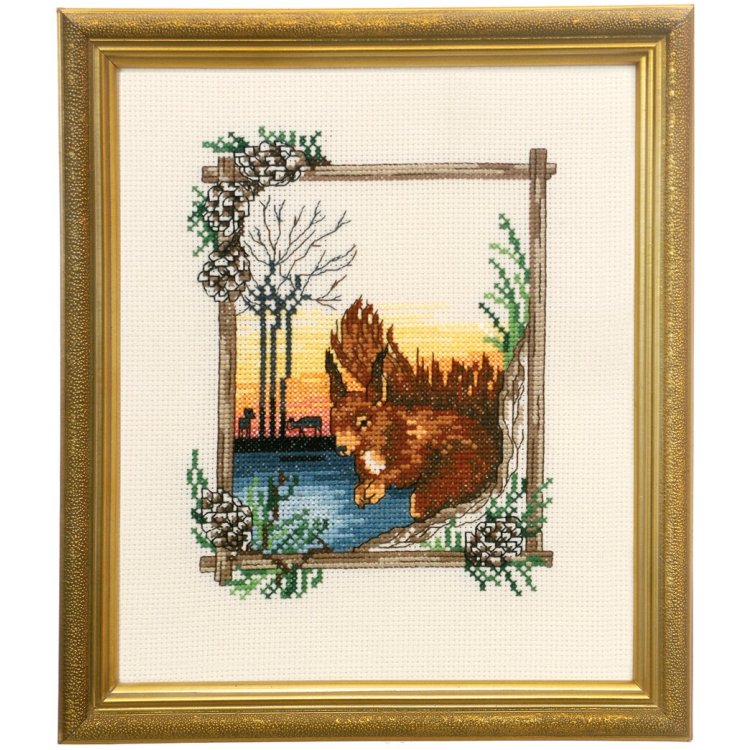 92-9591 Білка (Squirrel. Набір для вишивання хрестом PERMIN - 1