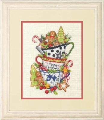 70-09625 Набір для вишивання хрестиком &quot;Christmas Tea&quot; &quot;Різдвяний чай&quot; DIMENSIONS - 1