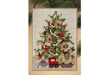 вишивка гладдю MH160305 Старомодна ялинка. Набір для вишивки в змішаній техніці Mill Hill