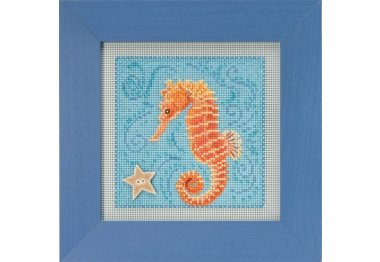 вишивка гладдю MH141813 Морський коник. Набір для вишивки в змішаній техниці Mill Hill