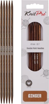 31310 Спиці шкарпеткові Ginger KnitPro, 12,5 см, 4.50 мм - 1 31310 Спиці шкарпеткові Ginger KnitPro, 12,5 см, 4.50 мм - 1