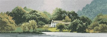 HC612 Будинок біля річки. Схема для вишивки хрестиком на папері Heritage Crafts - 1