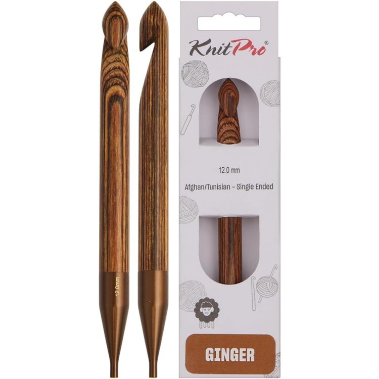 31273 Крючок односторонній туніський з`ємний Ginger KnitPro, 12.00 мм - 1