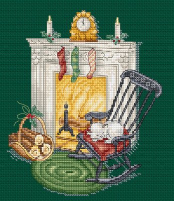 Набір для вишивки хрестиком L8224 Resting by the chimney. Letistitch - 1