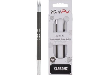 спицы для вязания 41322 Спицы съемные короткие Karbonz KnitPro 3.25 мм