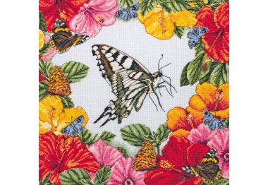  Весенние бабочки. Набор для вышивки крестом арт. 01225