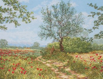 4607 Дорога из маков. Набор для вышивки крестом Classic Design - 1