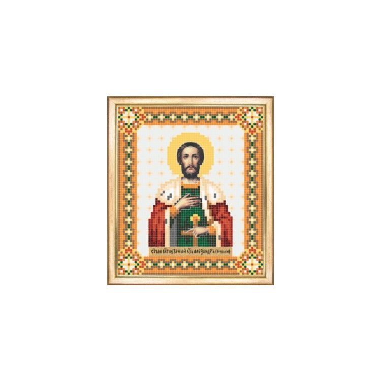 СБІ-018 Іменна ікона великий князь Олександр Невський. Схема для вишивки бісером - 1