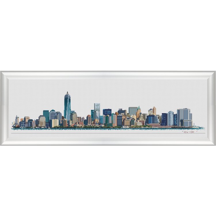 602 Skyline New York Linen. Набір для вишивки хрестом Thea Gouverneur - 1