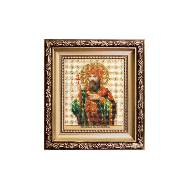 Б-1130 Икона святой равноапостольный царь Константин Набор для вышивки бисером - 1