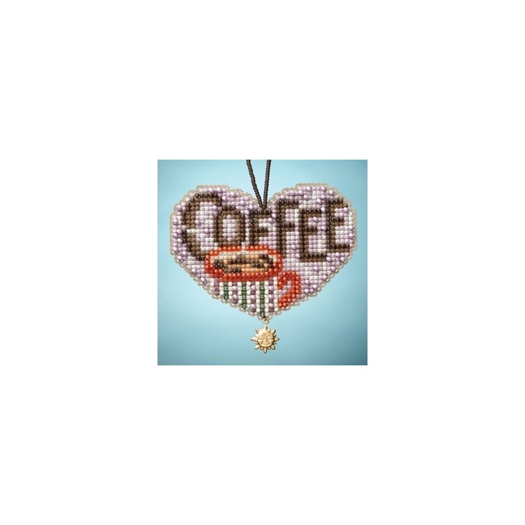 MH163102 Люблю каву. Набір для вишивки в змішаній техніці Mill Hill - 1