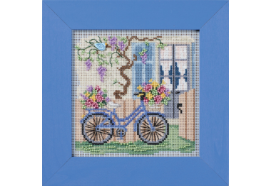 вышивка гладью MH142414 Синий велосипед. Набор для вышивки в смешанной технике Mill Hill