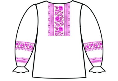  160-12-09 Сорочка для девочек под вышивку