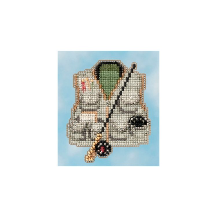 MH181614 Рыболовный жилет. Набор для вышивки в смешанной технике Mill Hill - 1