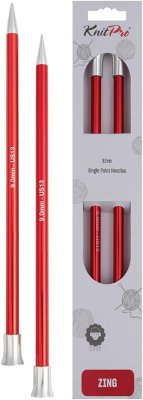 47307 Спицы прямые Zing KnitPro, 35 см, 9.00 мм - 1