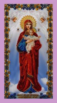 Набор для вышивки бисером Икона Божией Матери «Благодатное Небо» P-177 ТМ Картины бисером - 1
