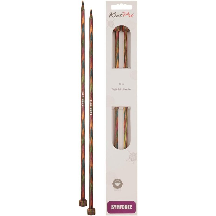 20207 Спиці прямі Symfonie Wood KnitPro, 25 см, 6.00 мм - 1