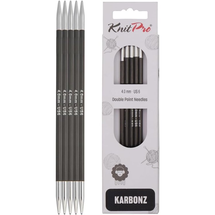 41132 Спицы носочные Karbonz KnitPro 20 см 4.00 мм - 1 41132 Спицы носочные Karbonz KnitPro 20 см 4.00 мм - 1