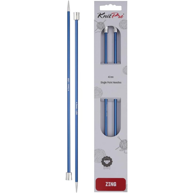 47299 Спиці прямі Zing KnitPro, 35 см, 4.00 мм - 1