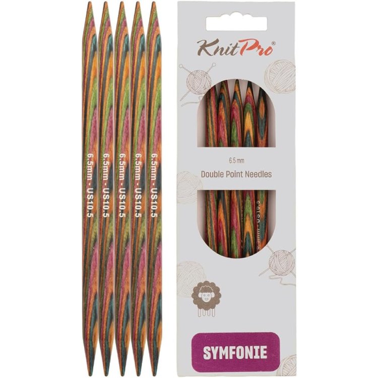 20114 Спицы носочные Symfonie Wood KnitPro, 20 см, 6.50 мм - 1