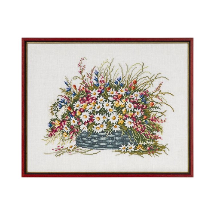 70-9580 Корзина позднего лета (Late summer basket. Набор для вышивания крестом PERMIN - 1