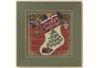 вишивка гладдю MH141305 Різдвяна панчоха. Набір для вишивки в змішаній техніці Mill Hill