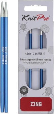 47503 Спицы съемные Zing KnitPro, 4.00 мм - 1 47503 Спицы съемные Zing KnitPro, 4.00 мм - 1