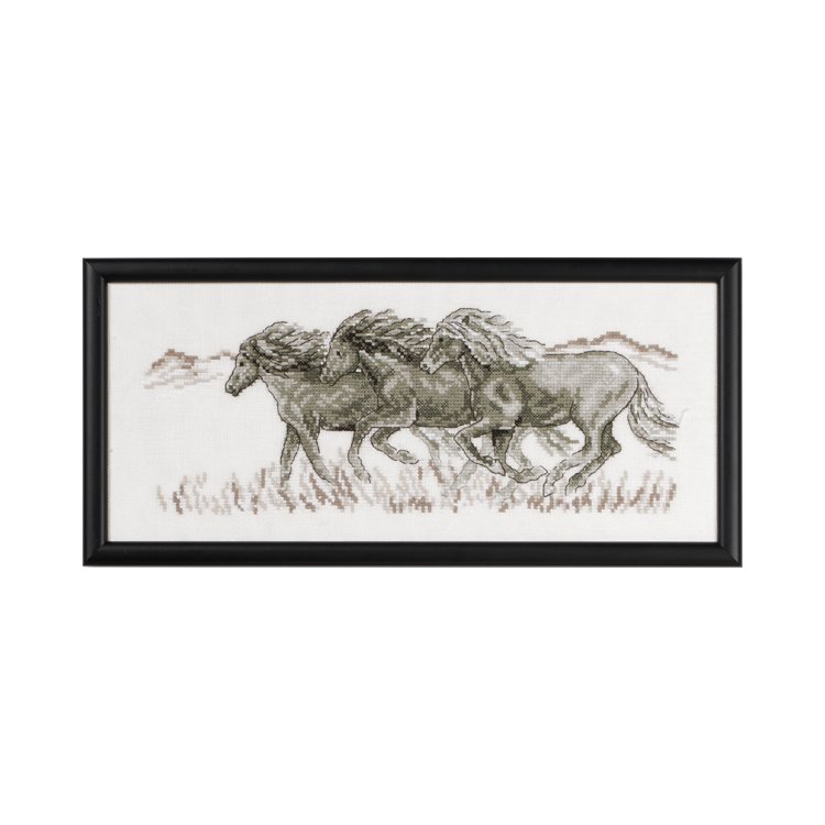 12-8323 Лошади (Horses. Набор для вышивания крестом PERMIN - 1