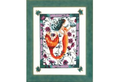  NC211 Sunrise Laguna Mermaid//Русалка лагуны. Схема для вышивки крестиком на бумаге Nora Corbett