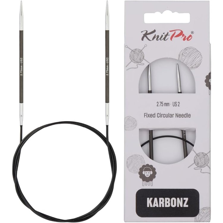41183 Спицы круговые Karbonz KnitPro 80 см 2.75 мм - 1