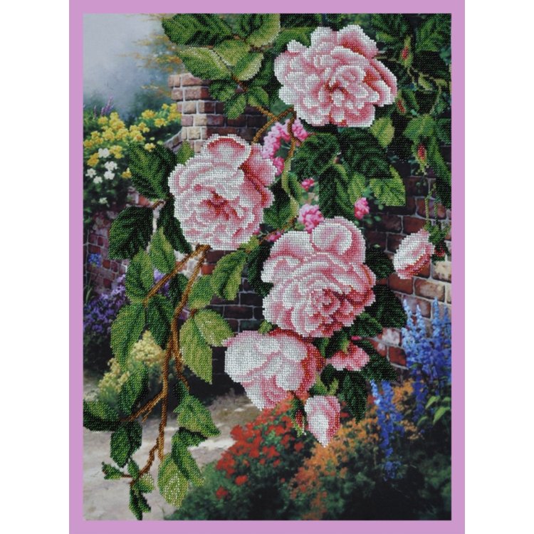 Набор для вышивки бисером Цветы в саду P-233 ТМ Картины бисером - 1