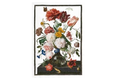  785A Still Life with Flowers in a glass Vase. 1650-1683. Jan Davidsz. De Heem Aida. Набір для вишивки хрестом Thea Gouverneur