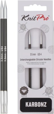 41323 Спиці знімні короткі Karbonz KnitPro 3.50 мм - 1 41323 Спиці знімні короткі Karbonz KnitPro 3.50 мм - 1