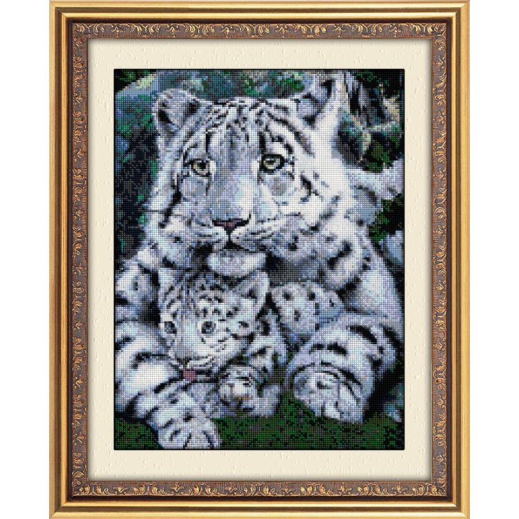 30049 Белые тигры. Набор для рисования камнями - 1