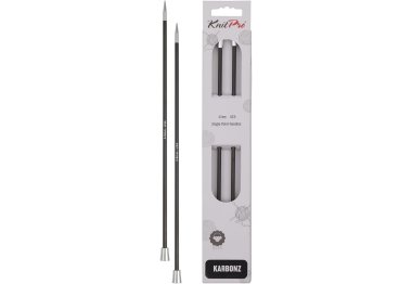 спицы для вязания 41288 Спицы прямые Karbonz KnitPro 35 см 4.00 мм