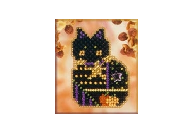 вышивка гладью MHAH43 Очарованный котенок. Набор для вышивки в смешанной технике Mill Hill