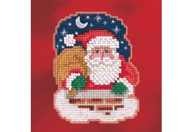 вышивка гладью MH181731 Вниз по дымоходу. Набор для вышивки в смешанной технике Mill Hill