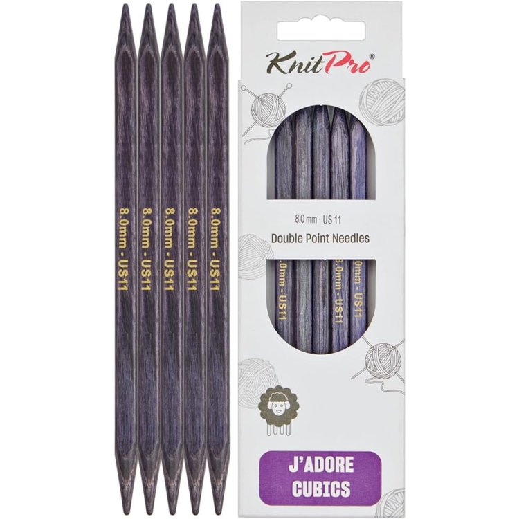 19030 Спицы носочные 8,00 мм J'adore Cubics KnitPro 20 см - 1 19030 Спицы носочные 8,00 мм J'adore Cubics KnitPro 20 см - 1