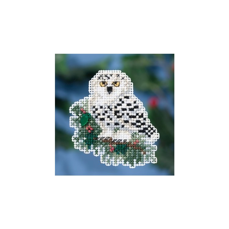 MH181633 Снежный совенок. Набор для вышивки в смешанной технике Mill Hill - 1
