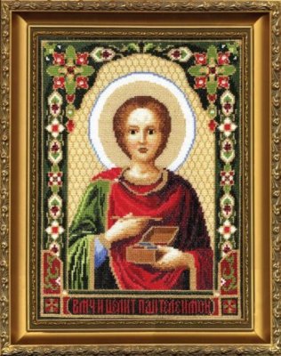 №336 Икона Великомученика Пантелеймона Набор для вышивания крестом - 1