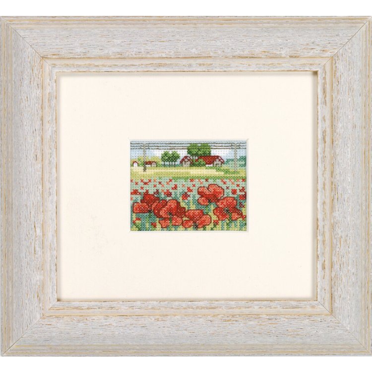 13-2350 Маковое поле (Poppy-field. Набір для вишивання хрестом PERMIN - 1