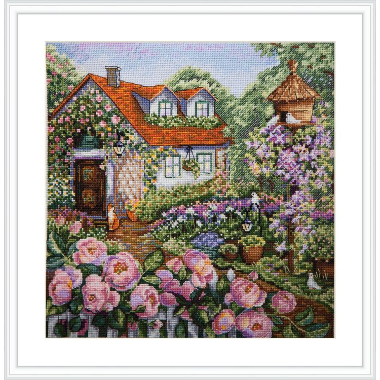 K-78 Домик в розах. Набор для вышивки крестом Мережка - 1