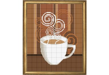  НВ-177/3 Чашка кави. Схема для вишивки бісером
