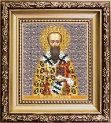 Б-1182 Икона святитель Василий Великий Набор для вышивки бисером - 1