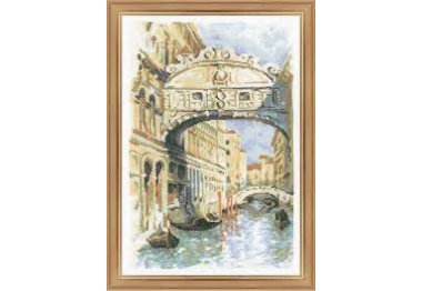  1552 Венеция. Мост вздохов. Набор для вышивки крестом Риолис