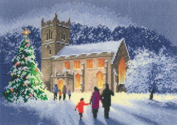 H1144 Різдвяна церква. Набір для вишивки хрестиком Heritage Crafts - 1